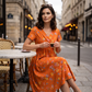 🎉LAST DAY SALE - 59% OFF⚡Women's V-Neck Floral Print Dress with Twist Waist