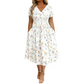 🎉LAST DAY SALE - 59% OFF⚡Women's V-Neck Floral Print Dress with Twist Waist