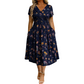 🎉LAST DAY SALE - 59% OFF⚡Women's V-Neck Floral Print Dress with Twist Waist