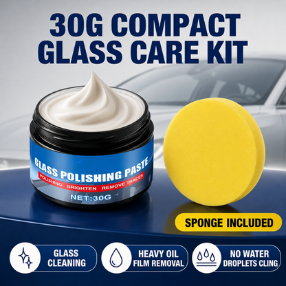 🔥LAST DAY BUY 1 GET 1 FREE! ✨ Car Glass Oil Film Remover – Eliminates Glare & Wiper Smears, Repels Rain, Works on All Glass – Sponge Included! 🚗