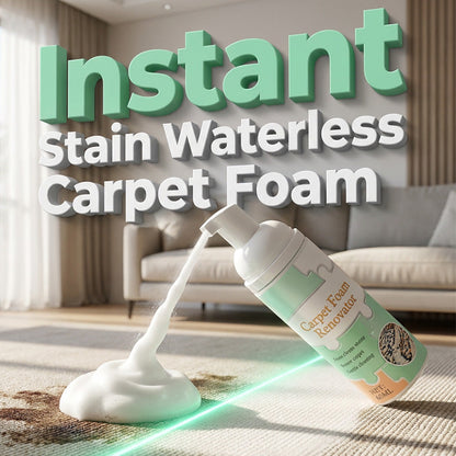 ⏳LAST DAY SALE ONLY￡6.99! ✨Waterless Carpet Cleaning Foam – Instant stain lift, no wet mess. Advanced micro‑foam penetrates deep – just foam & wipe! 🏠💨