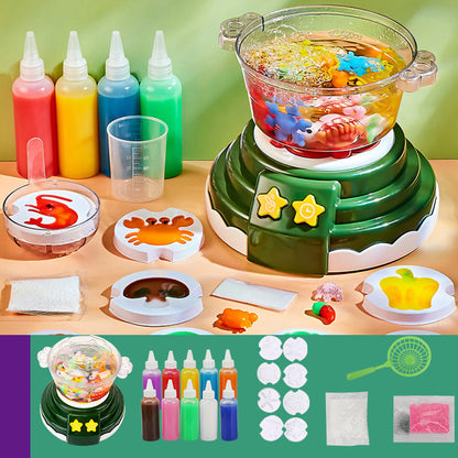⏳LAST DAY SALE 50% OFF!!🦄Timetome DIY Squishy Maker Kit for Kids Ages 3+ | Magic Water Elf Gel Toy Set with 20 Gels & 10 Molds, Glitter Glow Sensory Craft Activity for Creative Play