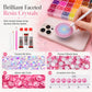 💕LAST DAY-50% OFF✨️AB Color Jelly Flatback Resin Rhinestones Kit with Storage Organizer Box Glue and Tools for DIY Nail Art Clothes and Phone Case Decoration