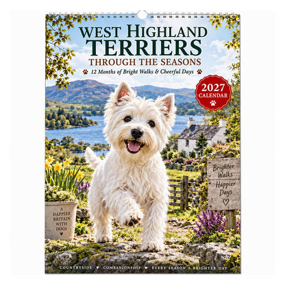 💕LAST DAY-50% OFF✨️West Highland Terriers 2027 Calendar
