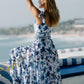 🏖️Summer Carnival Special Sale 49% OFF🩱V Neck Lace Up Printed One Piece Swimsuit and Skirt