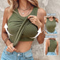 💖LAST DAY SPECIAL PRICE: ￡8.99!!💖Ribbed Stretchy Tank Top with Shelf Bra